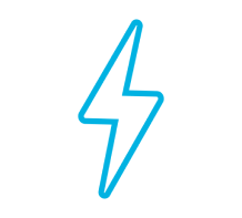 line drawing of a lightning bolt