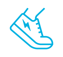line drawing of a running shoe